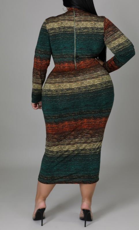 Falling Colors Midi Dress