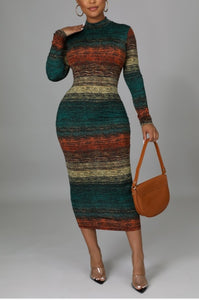 Falling Colors Midi Dress