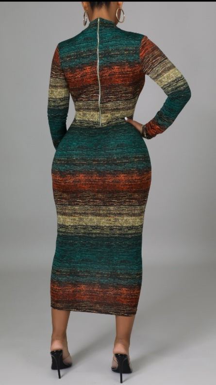 Falling Colors Midi Dress